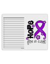 Hope for a Cure - Purple Ribbon Crohn’s Disease - Flowers To Do Shopping List Dry Erase Board-Dry Erase Board-TooLoud-White-Davson Sales