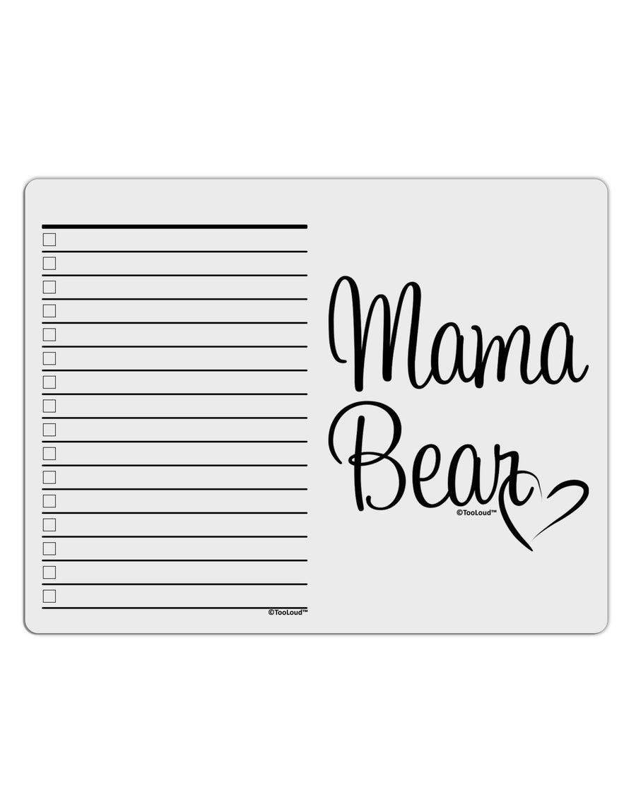 Mama Bear with Heart - Mom Design To Do Shopping List Dry Erase Board by TooLoud-Dry Erase Board-TooLoud-White-Davson Sales