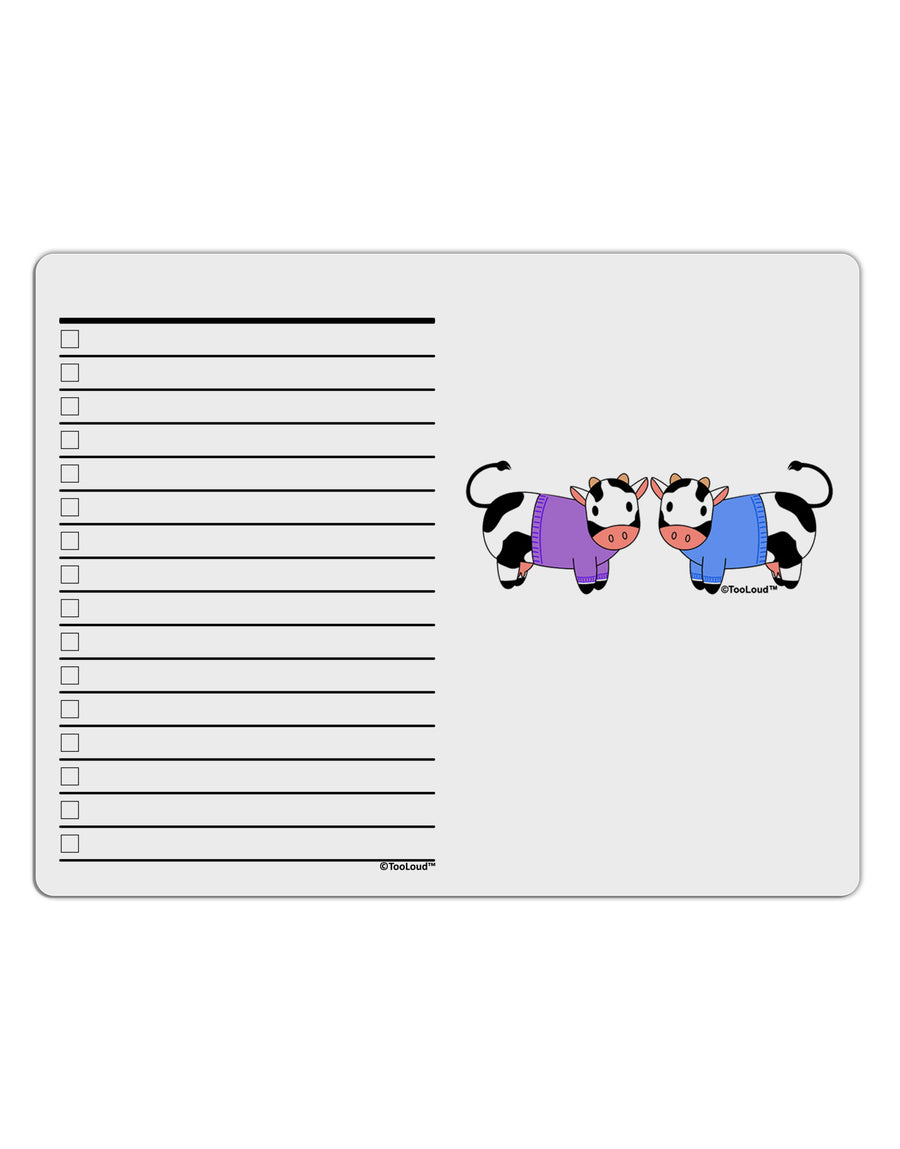 Cute Pair of Sweater Cows To Do Shopping List Dry Erase Board-Dry Erase Board-TooLoud-White-Davson Sales