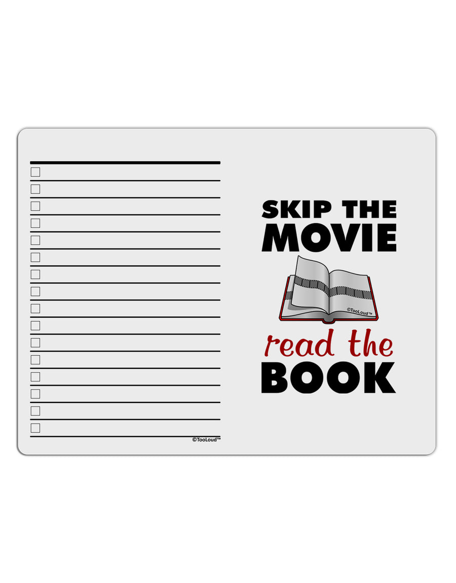 Skip The Movie Read The Book To Do Shopping List Dry Erase Board-Dry Erase Board-TooLoud-White-Davson Sales