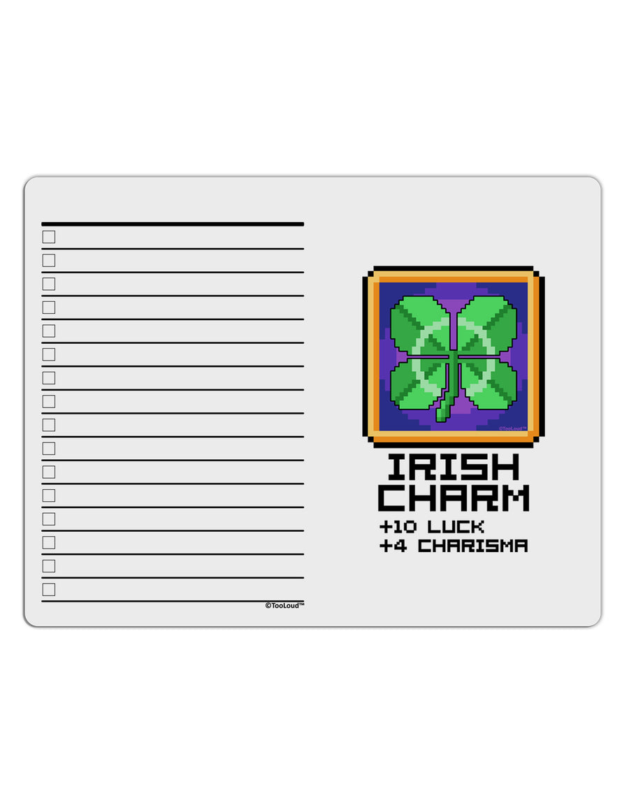 Pixel Irish Charm Item To Do Shopping List Dry Erase Board-Dry Erase Board-TooLoud-White-Davson Sales