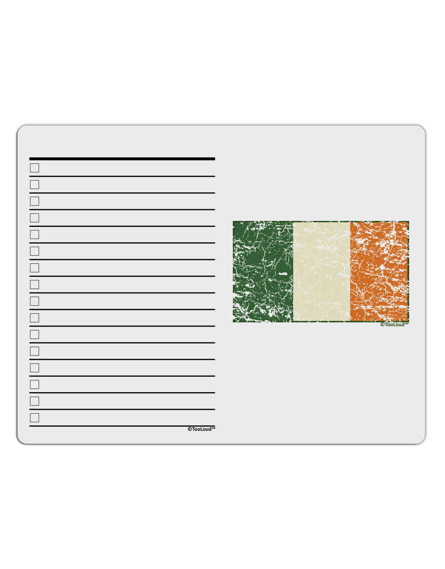 Distressed Irish Flag - Flag of Ireland To Do Shopping List Dry Erase Board-Dry Erase Board-TooLoud-White-Davson Sales