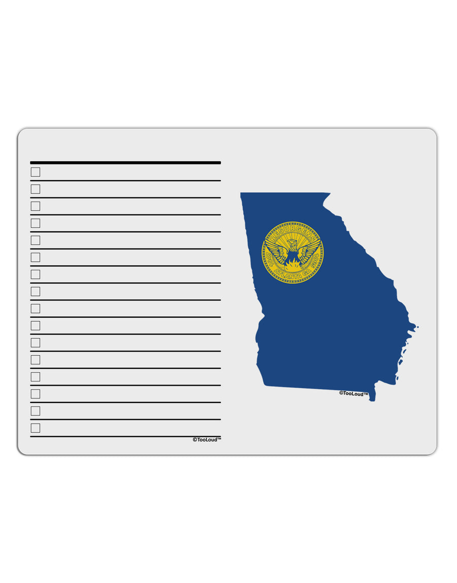 Atlanta Georgia Flag To Do Shopping List Dry Erase Board-Dry Erase Board-TooLoud-White-Davson Sales