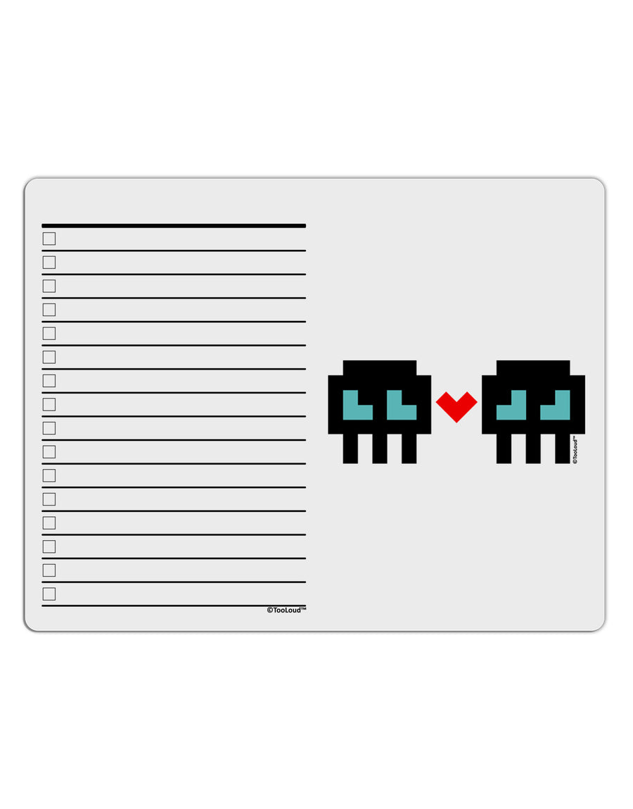 8-Bit Skull Love - Boy and Boy To Do Shopping List Dry Erase Board-Dry Erase Board-TooLoud-White-Davson Sales
