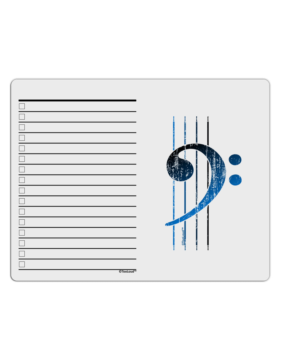 Distressed Bass Strings To Do Shopping List Dry Erase Board-Dry Erase Board-TooLoud-White-Davson Sales