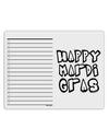 Happy Mardi Gras Text 2 BnW To Do Shopping List Dry Erase Board-Dry Erase Board-TooLoud-White-Davson Sales