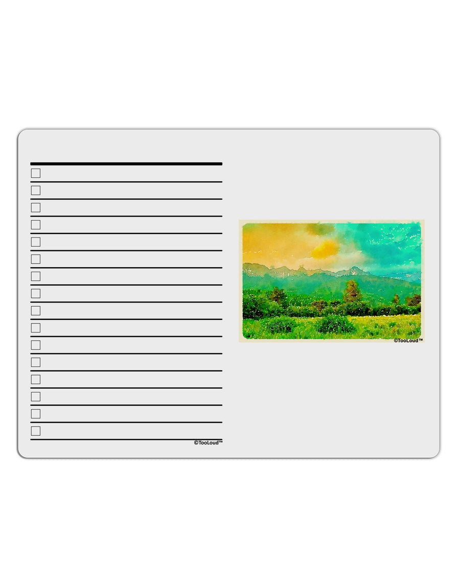 Mountain Sunset Watercolor To Do Shopping List Dry Erase Board-Dry Erase Board-TooLoud-White-Davson Sales