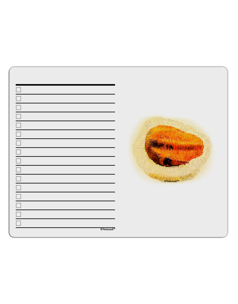 TooLoud Trilobite Fossil Watercolor To Do Shopping List Dry Erase Board-Dry Erase Board-TooLoud-White-Davson Sales