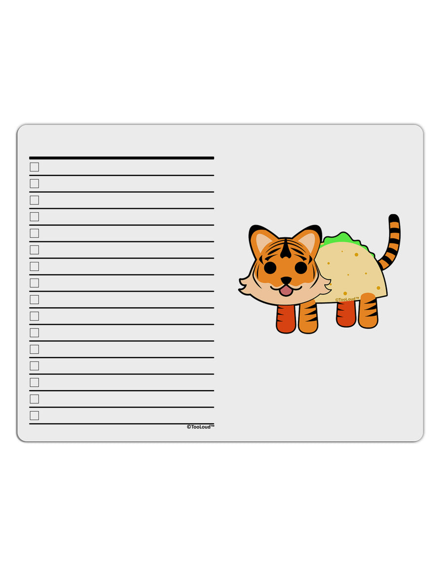 Cute Taco Tiger To Do Shopping List Dry Erase Board-Dry Erase Board-TooLoud-White-Davson Sales