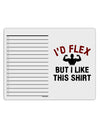 I'd Flex But I Like This Shirt To Do Shopping List Dry Erase Board-Dry Erase Board-TooLoud-White-Davson Sales