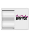 Black Friday Survivor To Do Shopping List Dry Erase Board-Dry Erase Board-TooLoud-White-Davson Sales