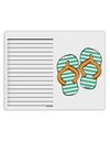 Striped Flip Flops - Teal and Orange To Do Shopping List Dry Erase Board-Dry Erase Board-TooLoud-White-Davson Sales
