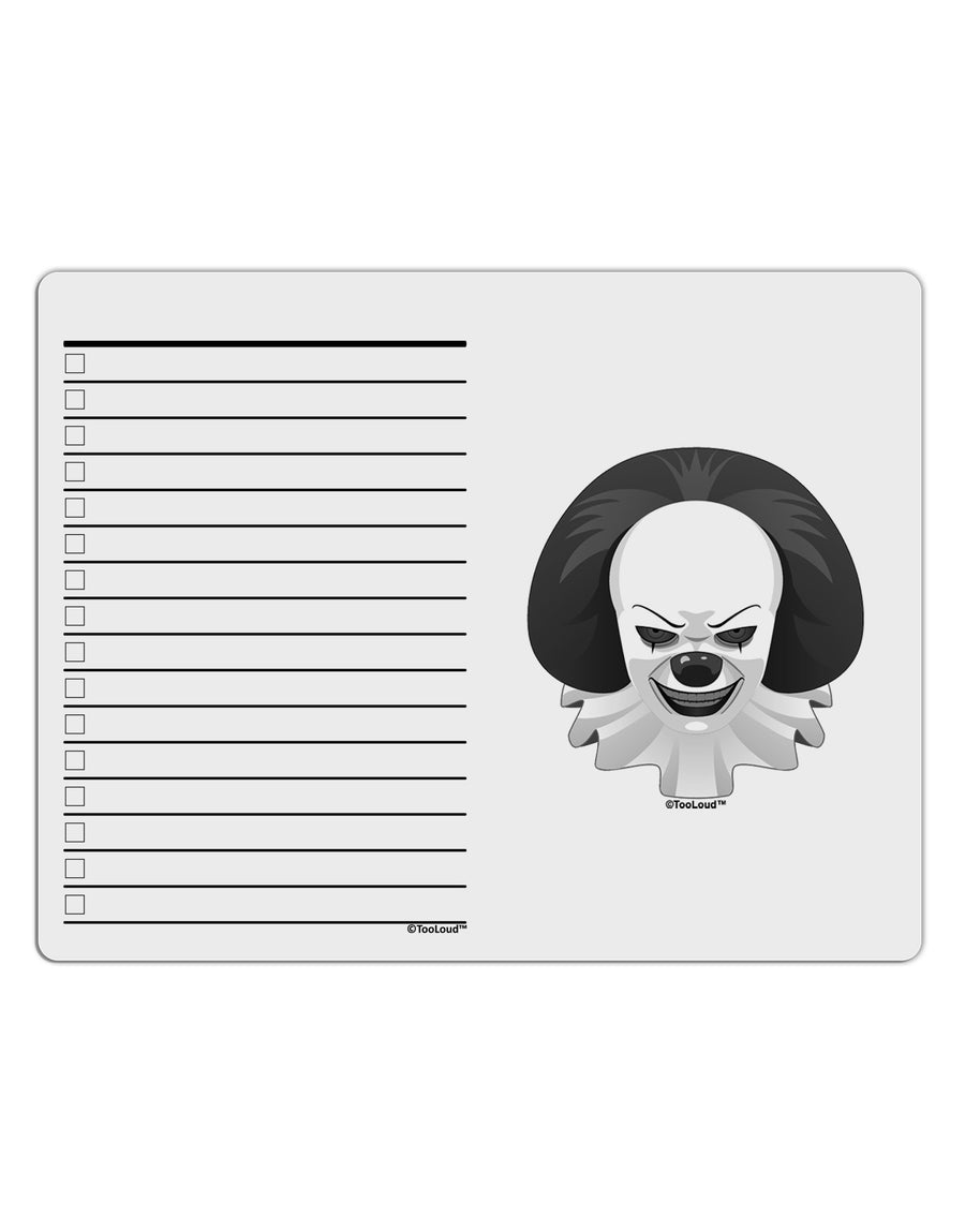 Scary Clown Grayscale To Do Shopping List Dry Erase Board-Dry Erase Board-TooLoud-White-Davson Sales