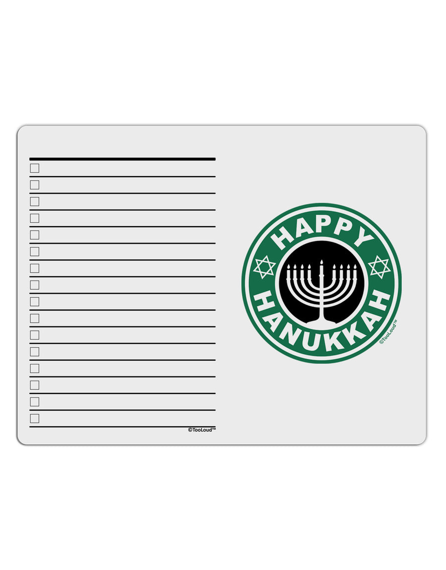 Happy Hanukkah Latte Logo To Do Shopping List Dry Erase Board-Dry Erase Board-TooLoud-White-Davson Sales