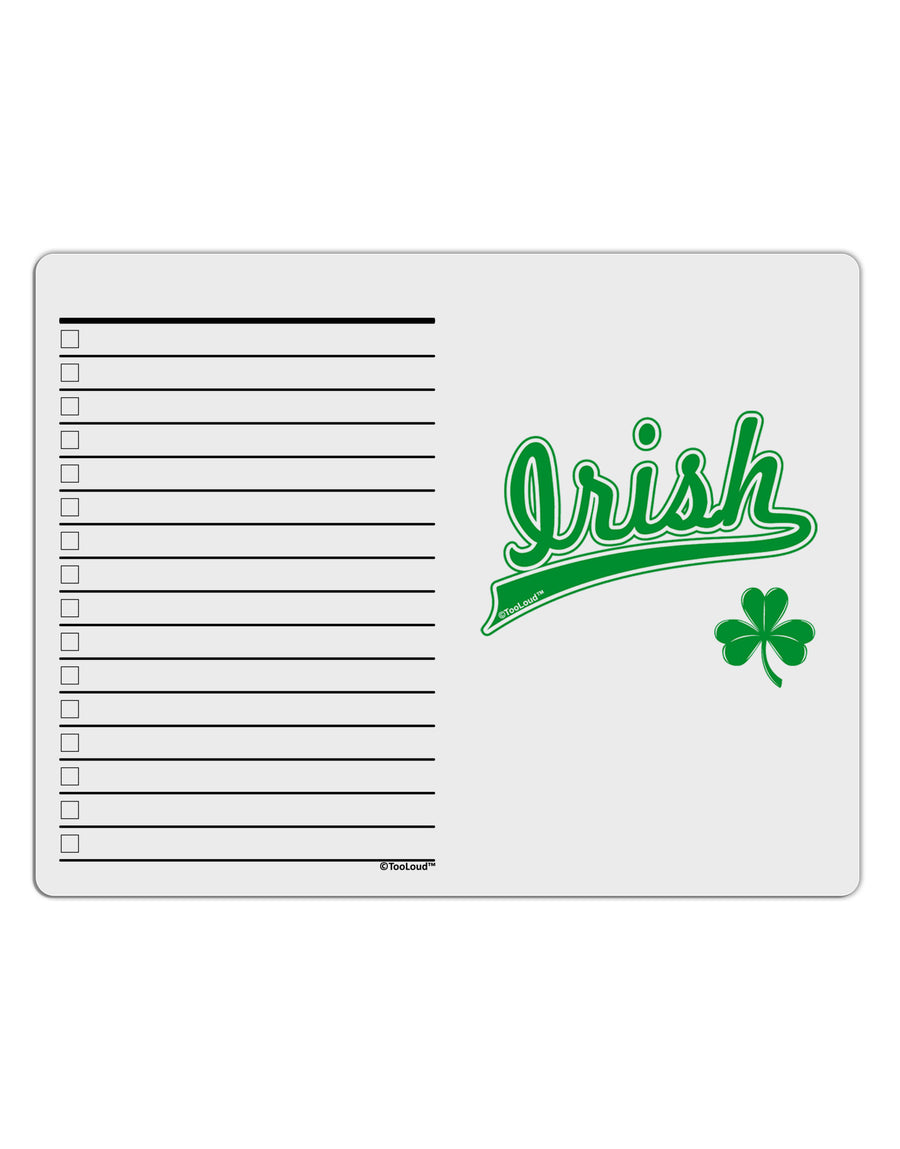 Irish Jersey To Do Shopping List Dry Erase Board-Dry Erase Board-TooLoud-White-Davson Sales