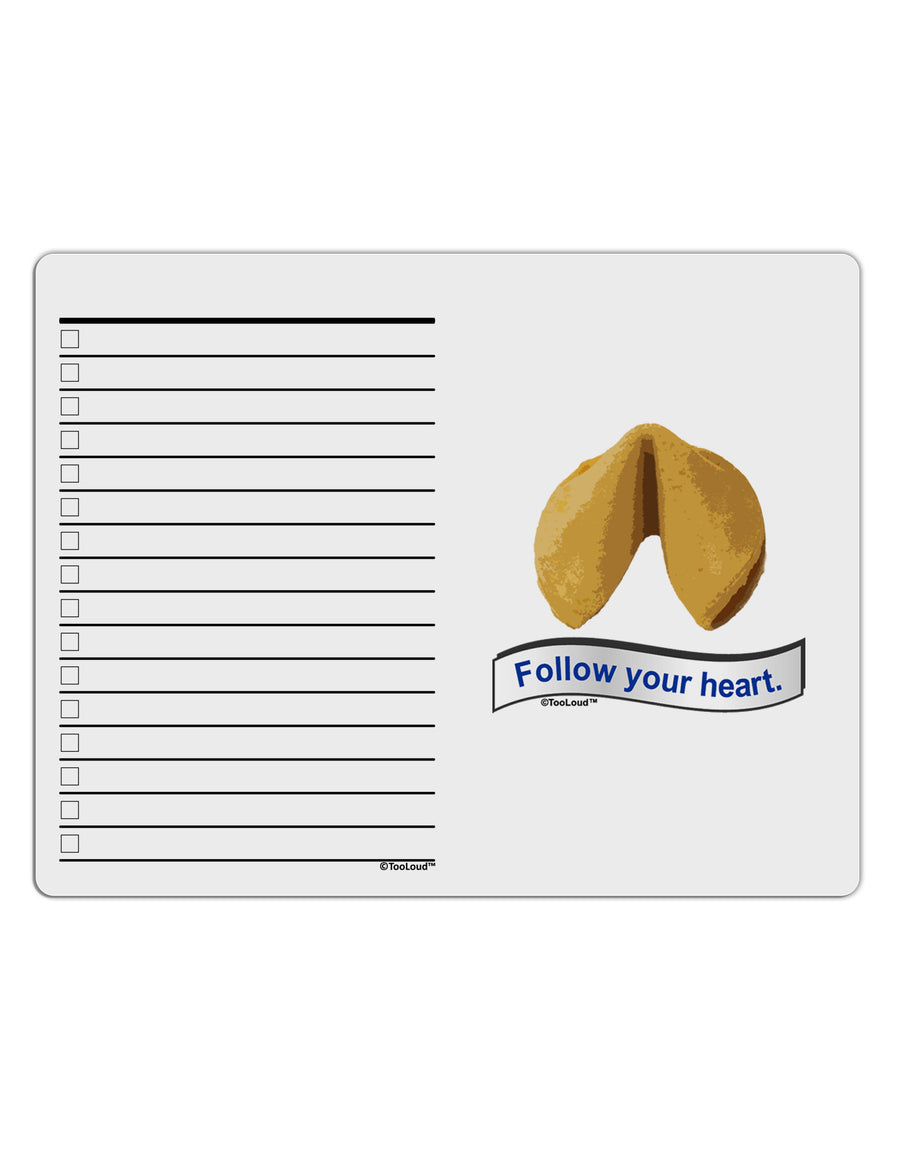 Follow Your Heart Fortune To Do Shopping List Dry Erase Board-Dry Erase Board-TooLoud-White-Davson Sales