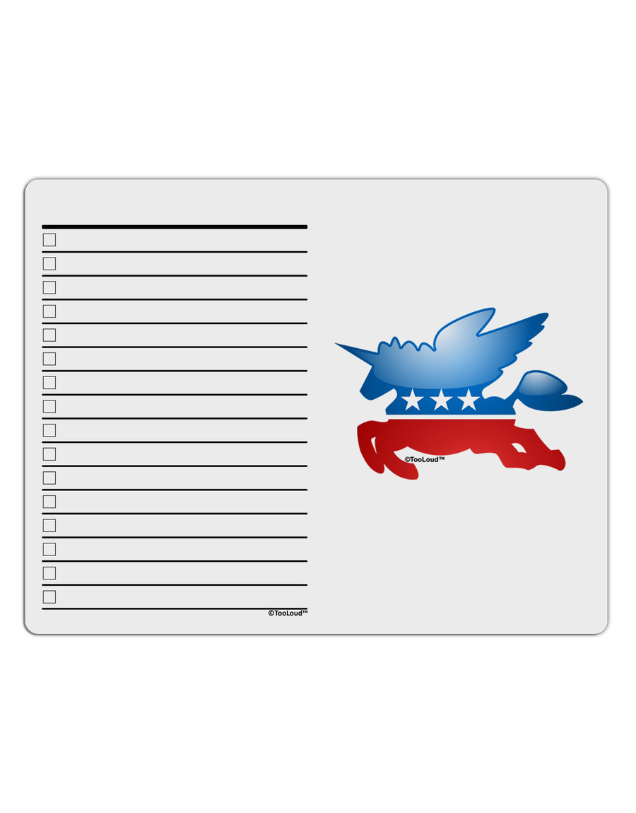 TooLoud Unicorn Political Symbol To Do Shopping List Dry Erase Board-Dry Erase Board-TooLoud-White-Davson Sales