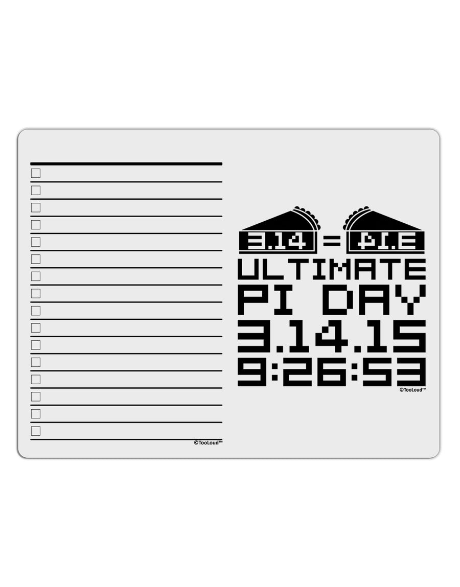 Ultimate Pi Day Design - Mirrored Pies To Do Shopping List Dry Erase Board by TooLoud-Dry Erase Board-TooLoud-White-Davson Sales