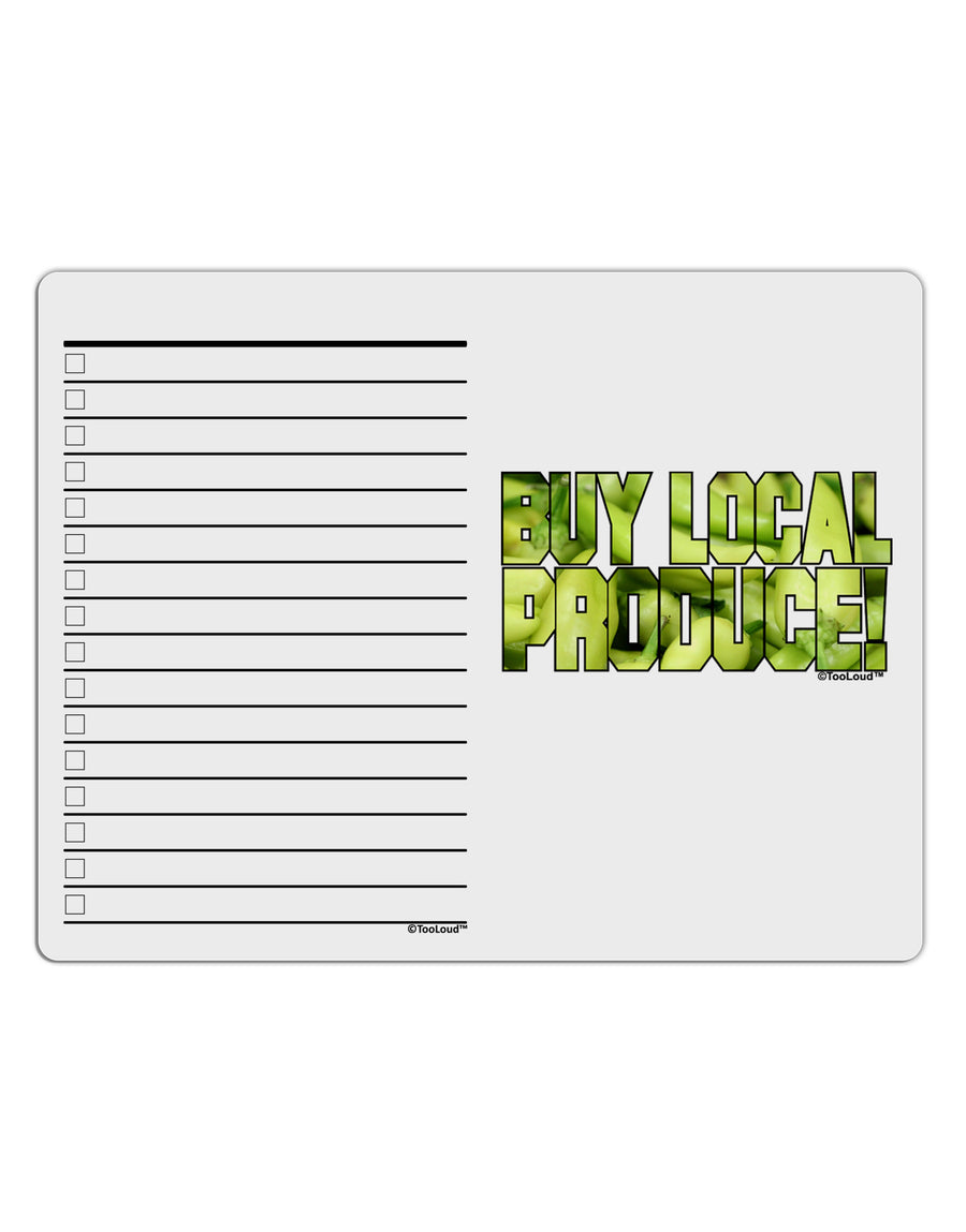 Buy Local - Jalapenos Text To Do Shopping List Dry Erase Board-Dry Erase Board-TooLoud-White-Davson Sales