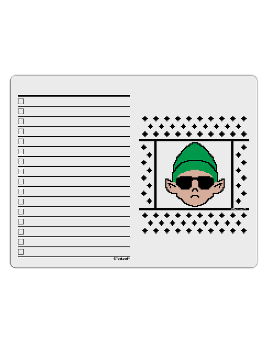 Cool Elf Christmas Sweater To Do Shopping List Dry Erase Board-Dry Erase Board-TooLoud-White-Davson Sales