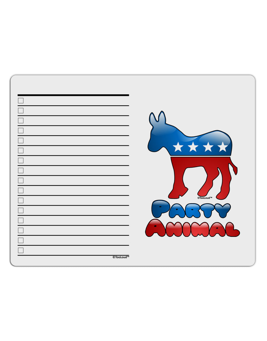 Democrat Party Animal To Do Shopping List Dry Erase Board-Dry Erase Board-TooLoud-White-Davson Sales