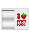 I Heart Spicy Food To Do Shopping List Dry Erase Board-Dry Erase Board-TooLoud-White-Davson Sales