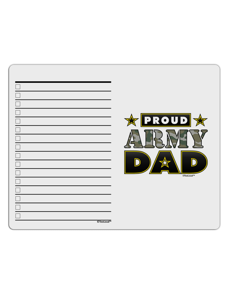 Proud Army Dad To Do Shopping List Dry Erase Board-Dry Erase Board-TooLoud-White-Davson Sales