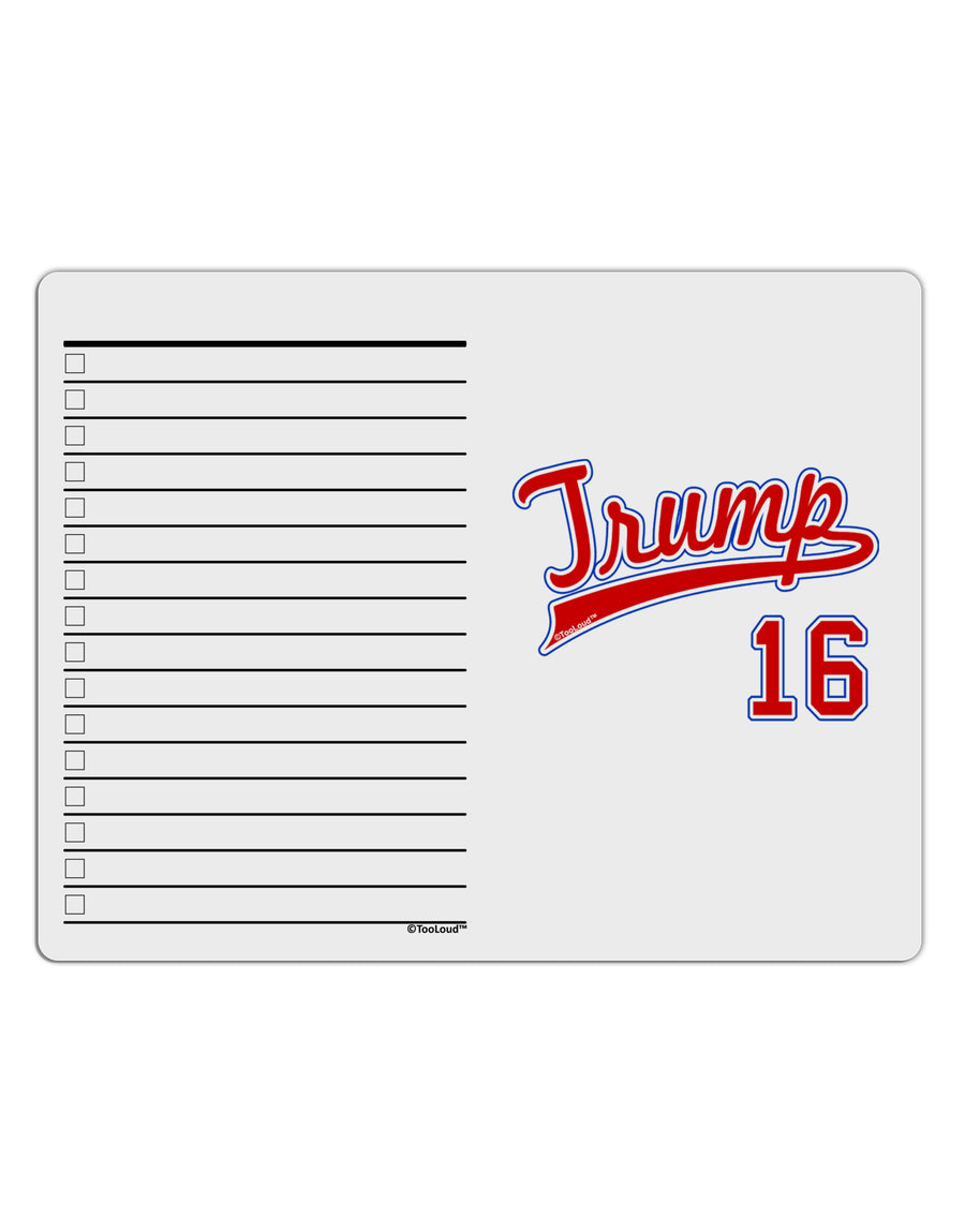Trump Jersey 16 To Do Shopping List Dry Erase Board-Dry Erase Board-TooLoud-White-Davson Sales