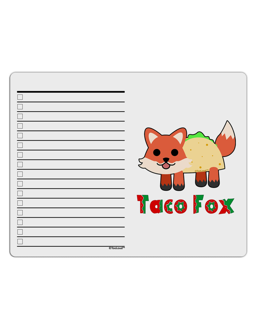 Cute Taco Fox Text To Do Shopping List Dry Erase Board-Dry Erase Board-TooLoud-White-Davson Sales