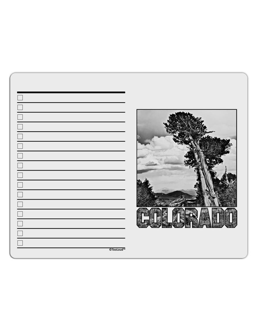 Colorado Landscape Text BW To Do Shopping List Dry Erase Board-Dry Erase Board-TooLoud-White-Davson Sales