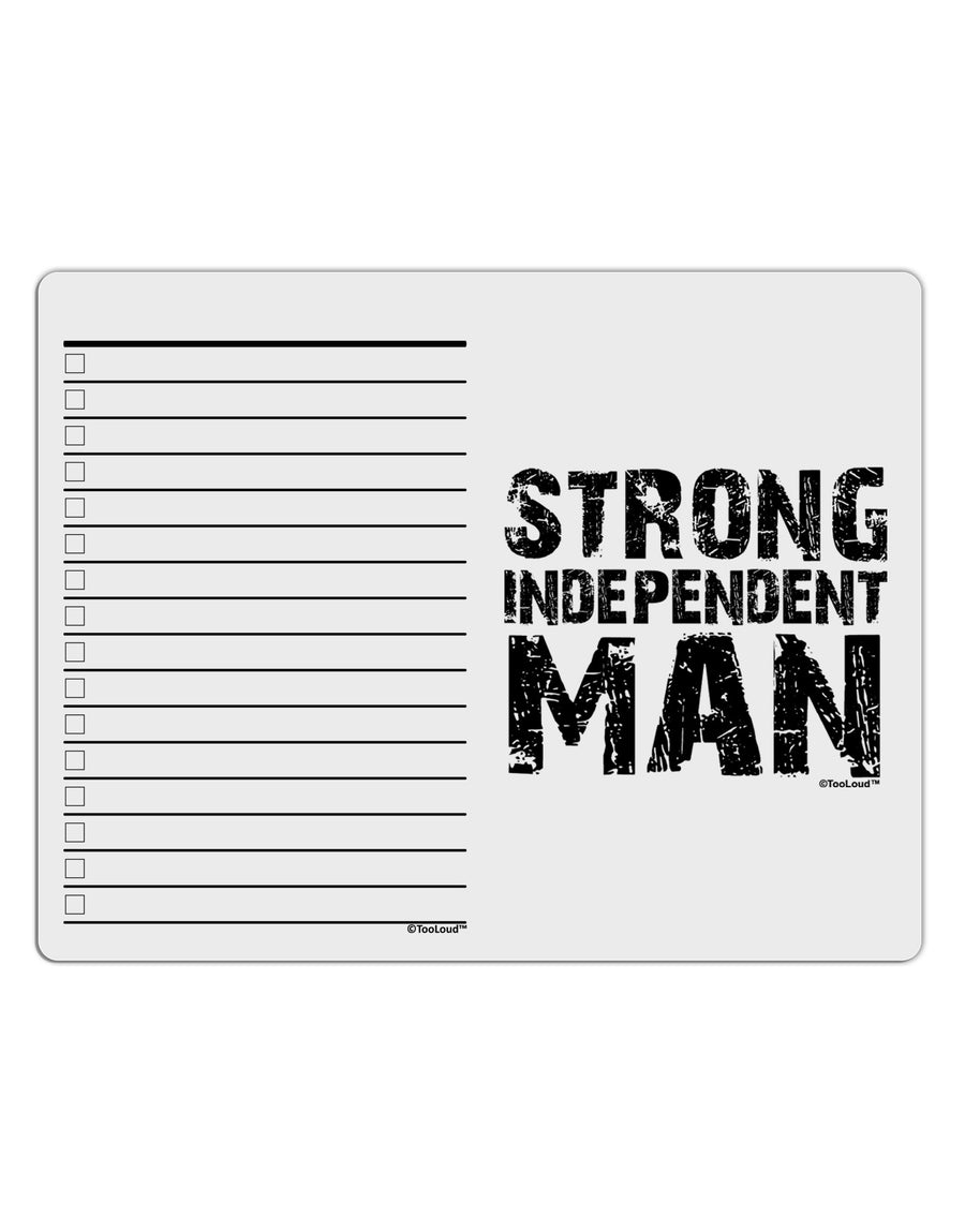 Strong Independent Man To Do Shopping List Dry Erase Board-Dry Erase Board-TooLoud-White-Davson Sales