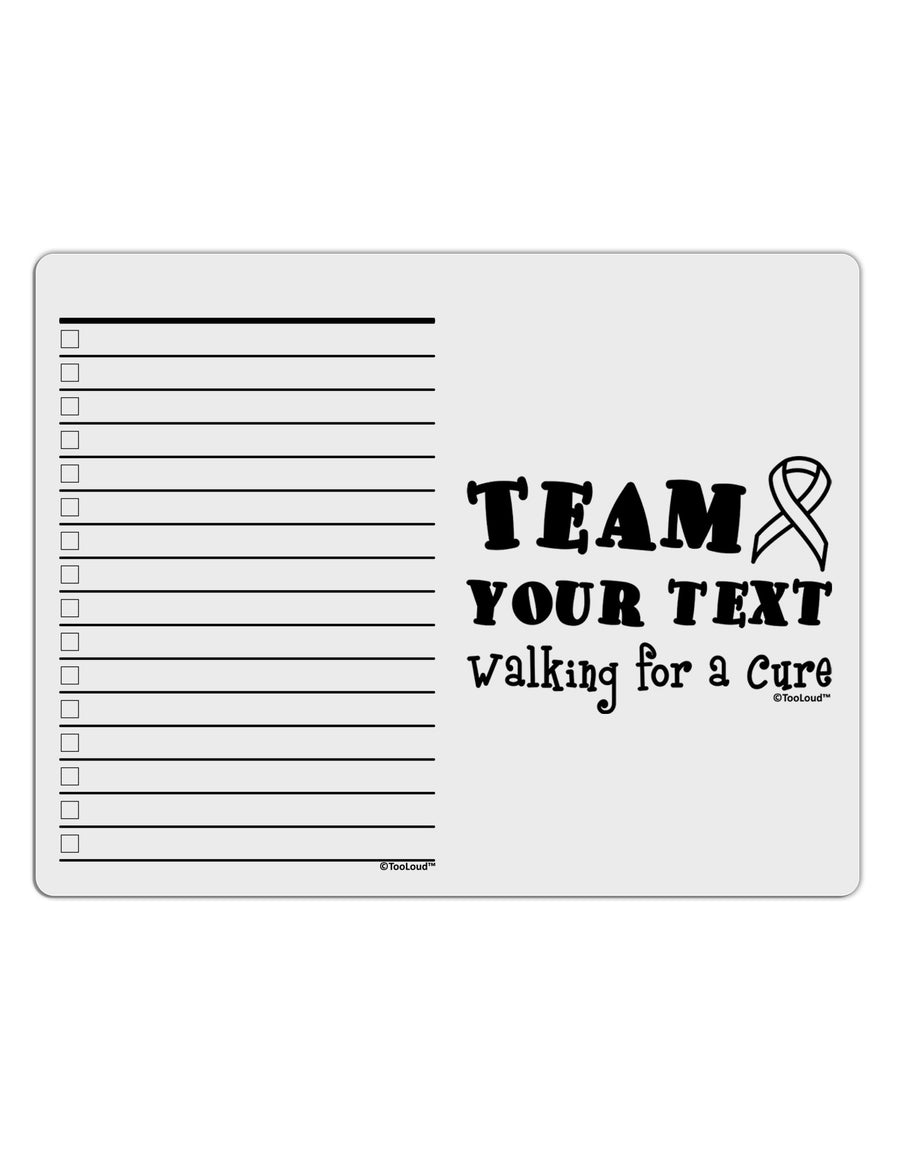 Personalized Team -Name- Walking for a Cure To Do Shopping List Dry Erase Board-Dry Erase Board-TooLoud-White-Davson Sales
