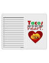 Tacos Are the Way To My Heart To Do Shopping List Dry Erase Board-Dry Erase Board-TooLoud-White-Davson Sales