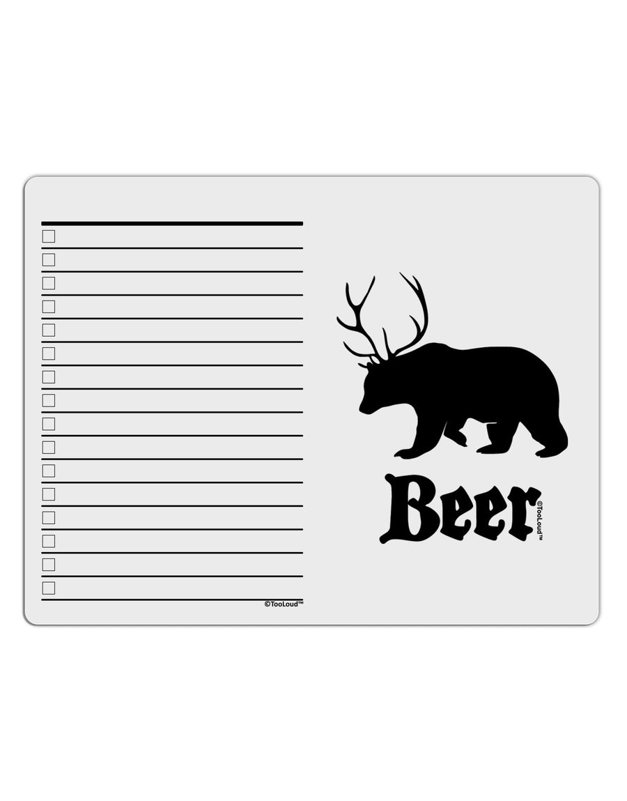 Beer Animal To Do Shopping List Dry Erase Board-Dry Erase Board-TooLoud-White-Davson Sales
