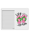 Life is Better in Flip Flops - Pink and Green To Do Shopping List Dry Erase Board-Dry Erase Board-TooLoud-White-Davson Sales