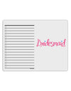 Bridesmaid Design - Diamonds - Color To Do Shopping List Dry Erase Board-Dry Erase Board-TooLoud-White-Davson Sales