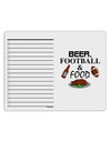 Beer Football Food To Do Shopping List Dry Erase Board-Dry Erase Board-TooLoud-White-Davson Sales