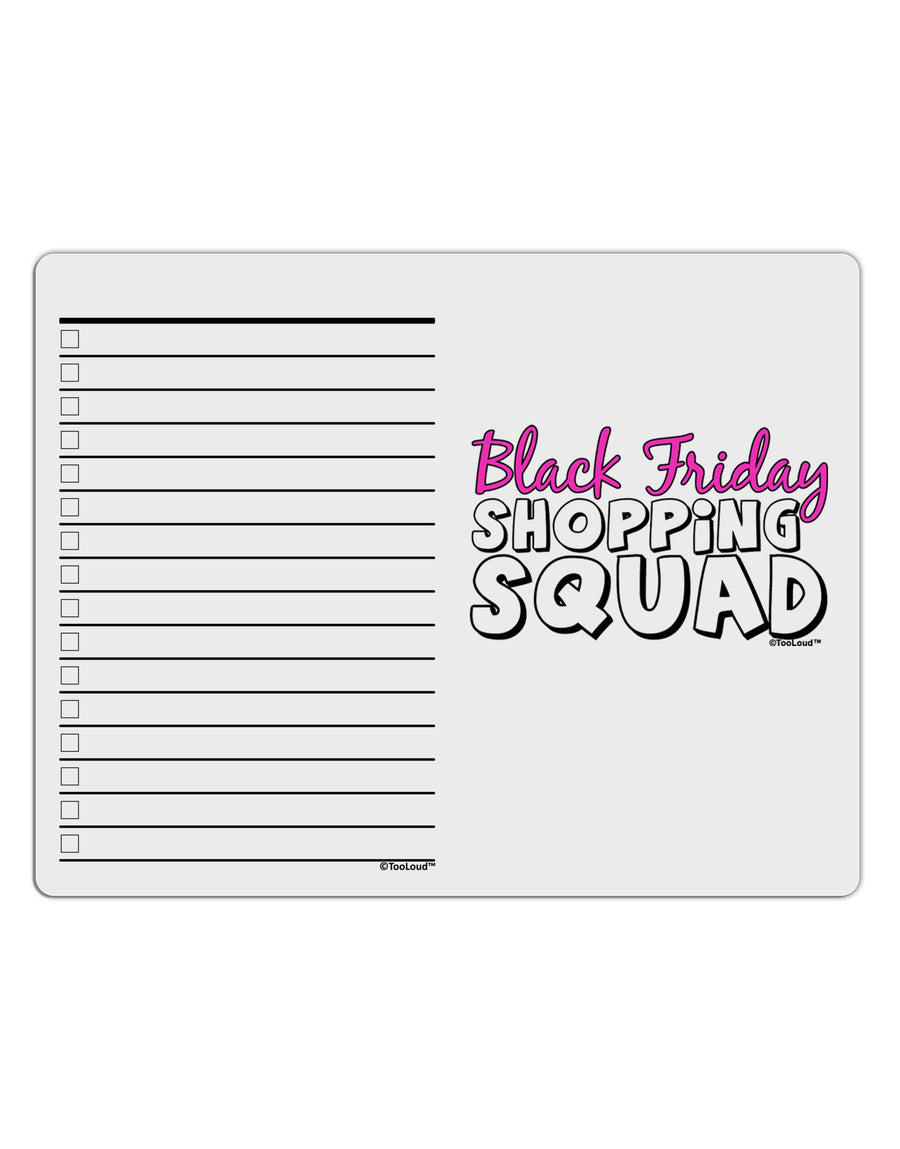 Black Friday Shopping Squad To Do Shopping List Dry Erase Board-Dry Erase Board-TooLoud-White-Davson Sales
