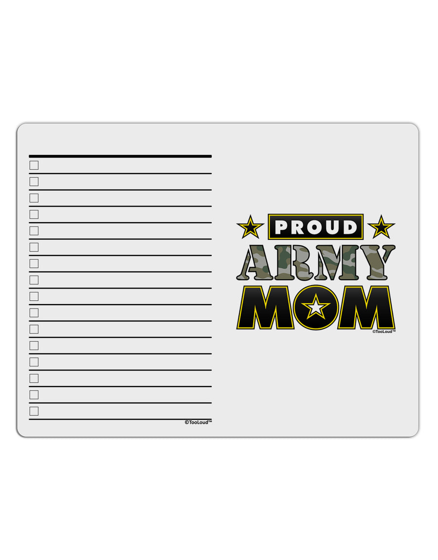 Proud Army Mom To Do Shopping List Dry Erase Board-Dry Erase Board-TooLoud-White-Davson Sales
