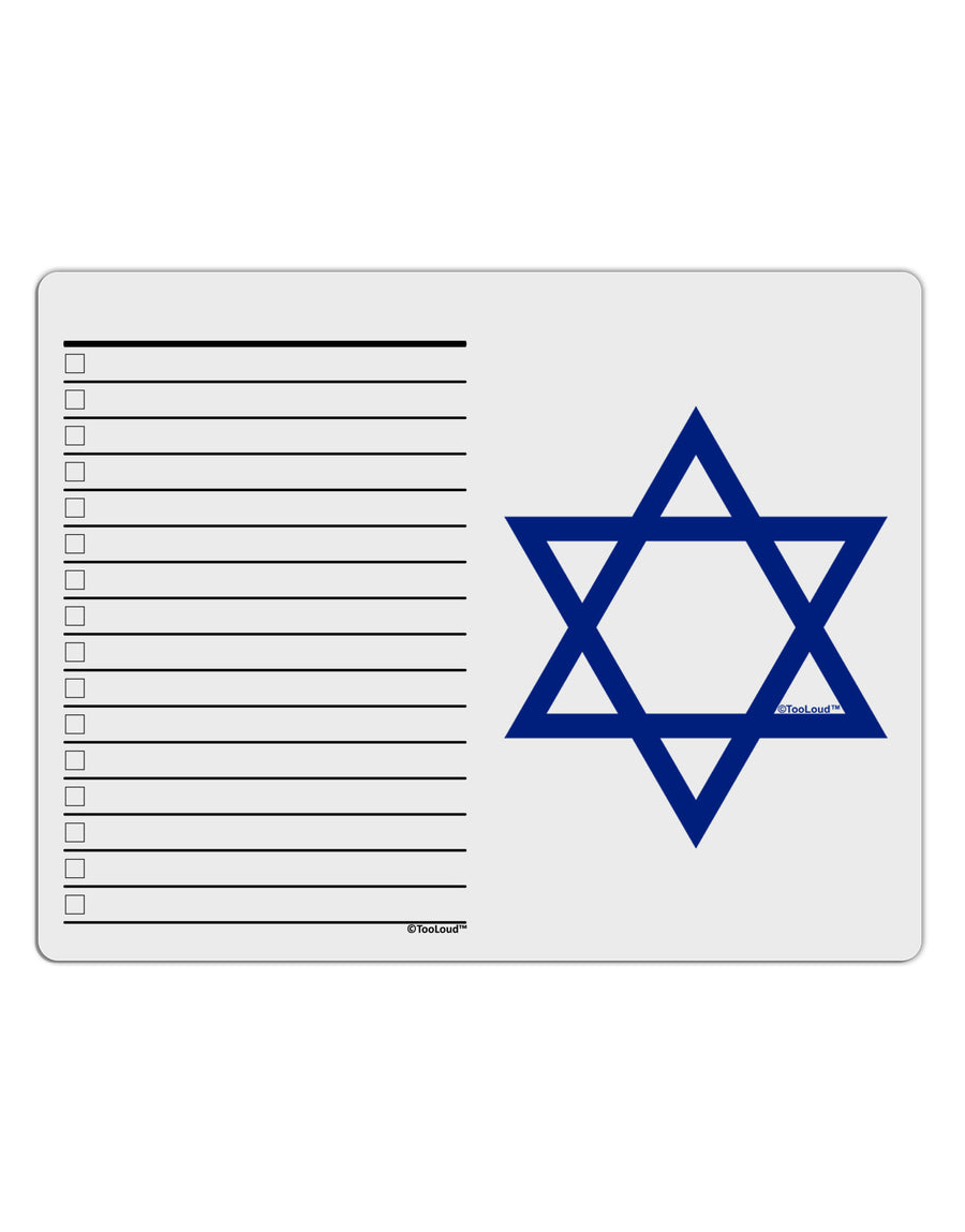 Jewish Star of David To Do Shopping List Dry Erase Board by TooLoud-Dry Erase Board-TooLoud-White-Davson Sales