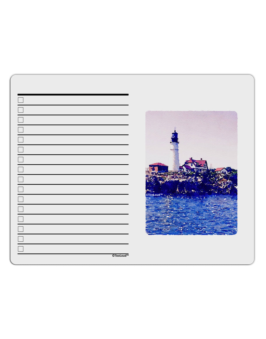 Watercolor Lighthouse 2 To Do Shopping List Dry Erase Board-Dry Erase Board-TooLoud-White-Davson Sales