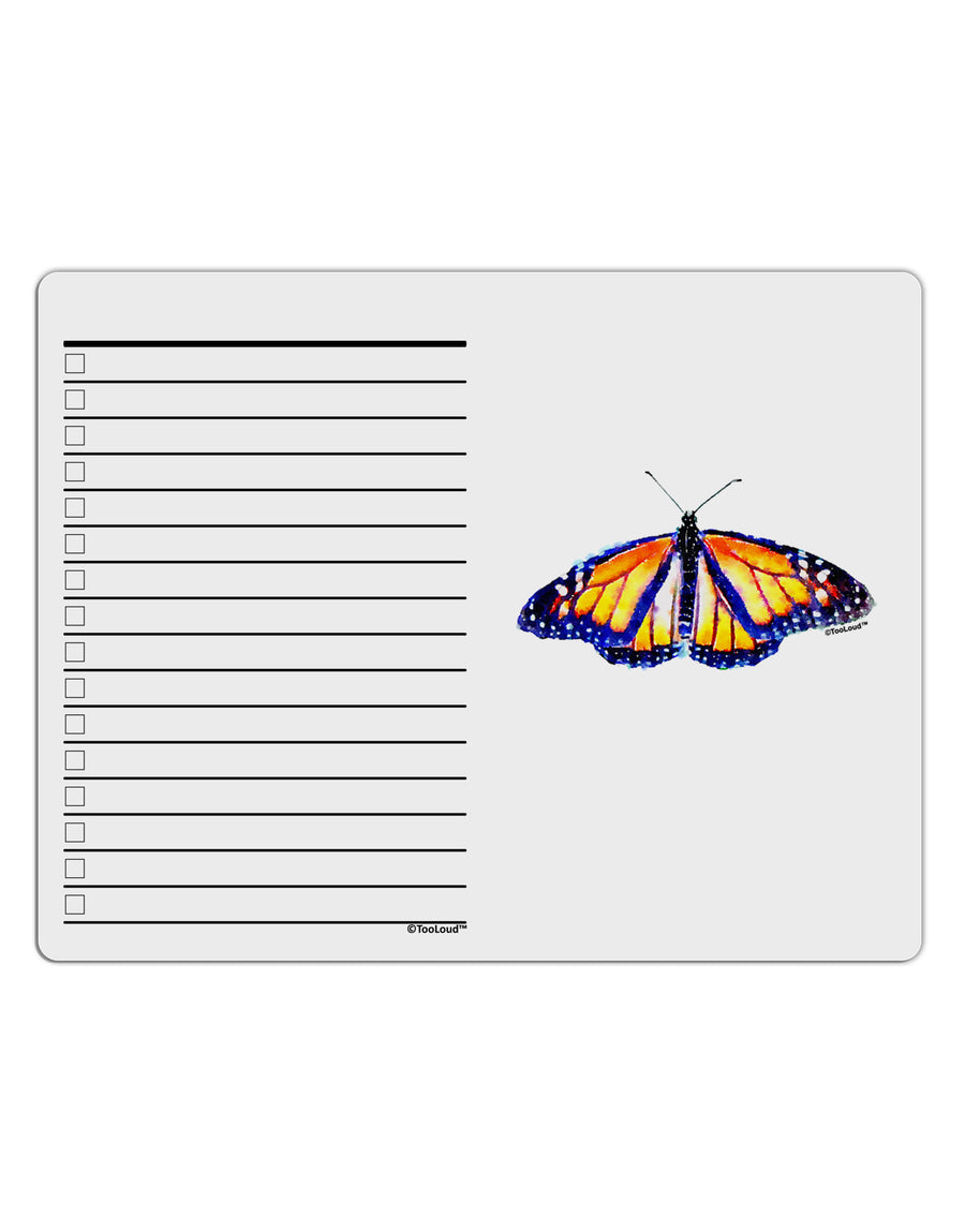 TooLoud Watercolor Monarch Butterfly To Do Shopping List Dry Erase Board-Dry Erase Board-TooLoud-White-Davson Sales