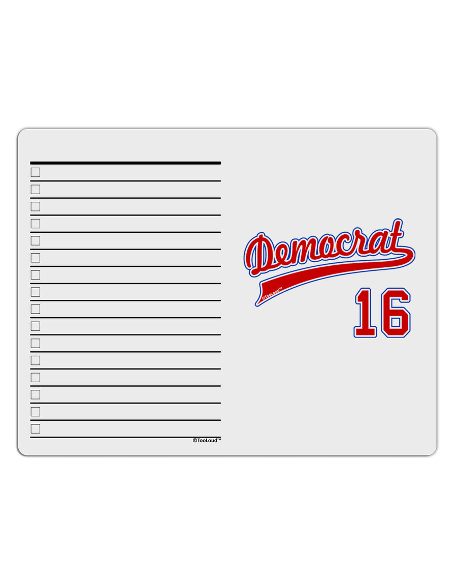Democrat Jersey 16 To Do Shopping List Dry Erase Board-Dry Erase Board-TooLoud-White-Davson Sales