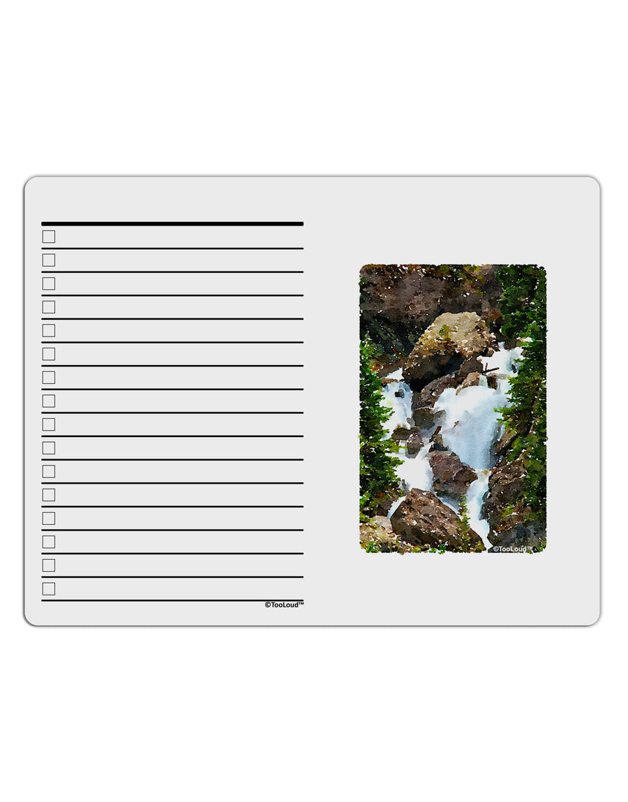 TooLoud Waterfall Watercolor To Do Shopping List Dry Erase Board-Dry Erase Board-TooLoud-White-Davson Sales