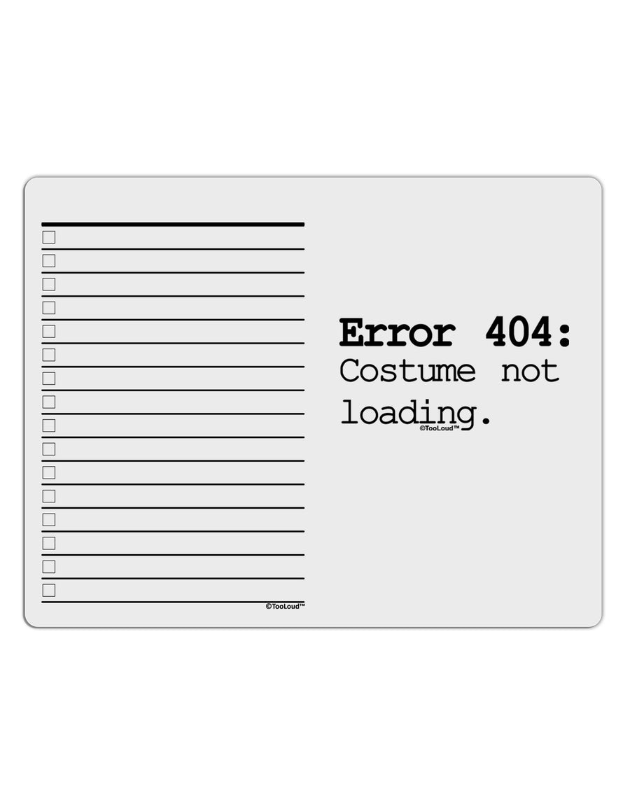 Error 404 Costume To Do Shopping List Dry Erase Board-Dry Erase Board-TooLoud-White-Davson Sales