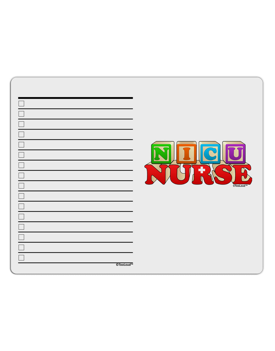 Nicu Nurse To Do Shopping List Dry Erase Board-Dry Erase Board-TooLoud-White-Davson Sales