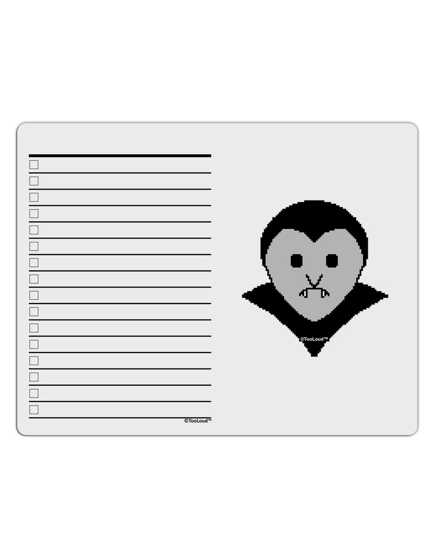 Cute Pixel Vampire Male To Do Shopping List Dry Erase Board-Dry Erase Board-TooLoud-White-Davson Sales