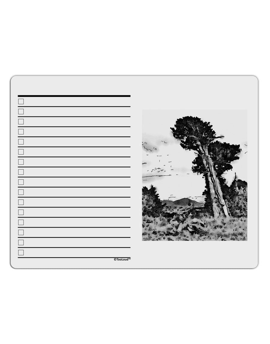 Colorado Landscape Watercolor BW To Do Shopping List Dry Erase Board-Dry Erase Board-TooLoud-White-Davson Sales