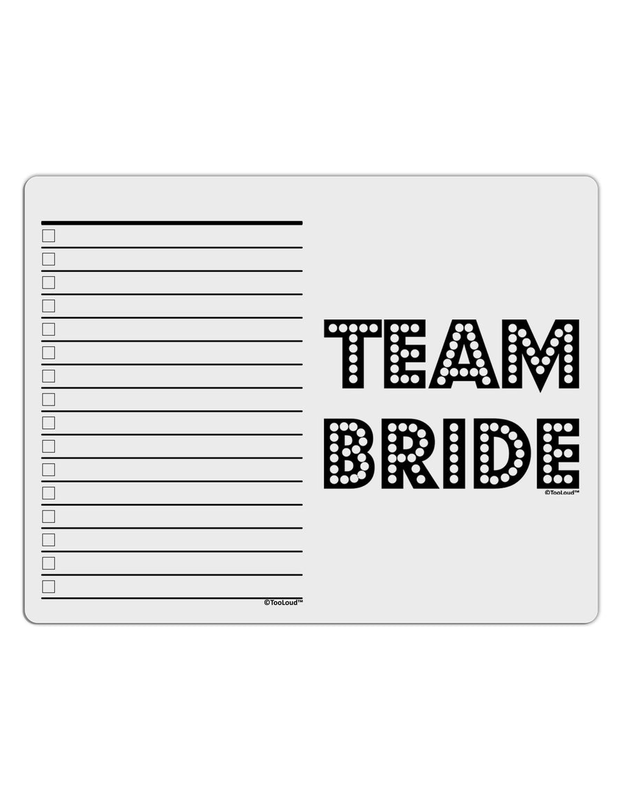 Team Bride To Do Shopping List Dry Erase Board