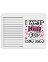 Personalized I Wear Pink for -Name- Breast Cancer Awareness To Do Shopping List Dry Erase Board-Dry Erase Board-TooLoud-White-Davson Sales